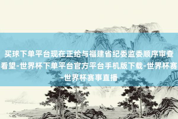 买球下单平台现在正给与福建省纪委监委顺序审查和监察看望-世界杯下单平台官方平台手机版下载-世界杯赛事直播